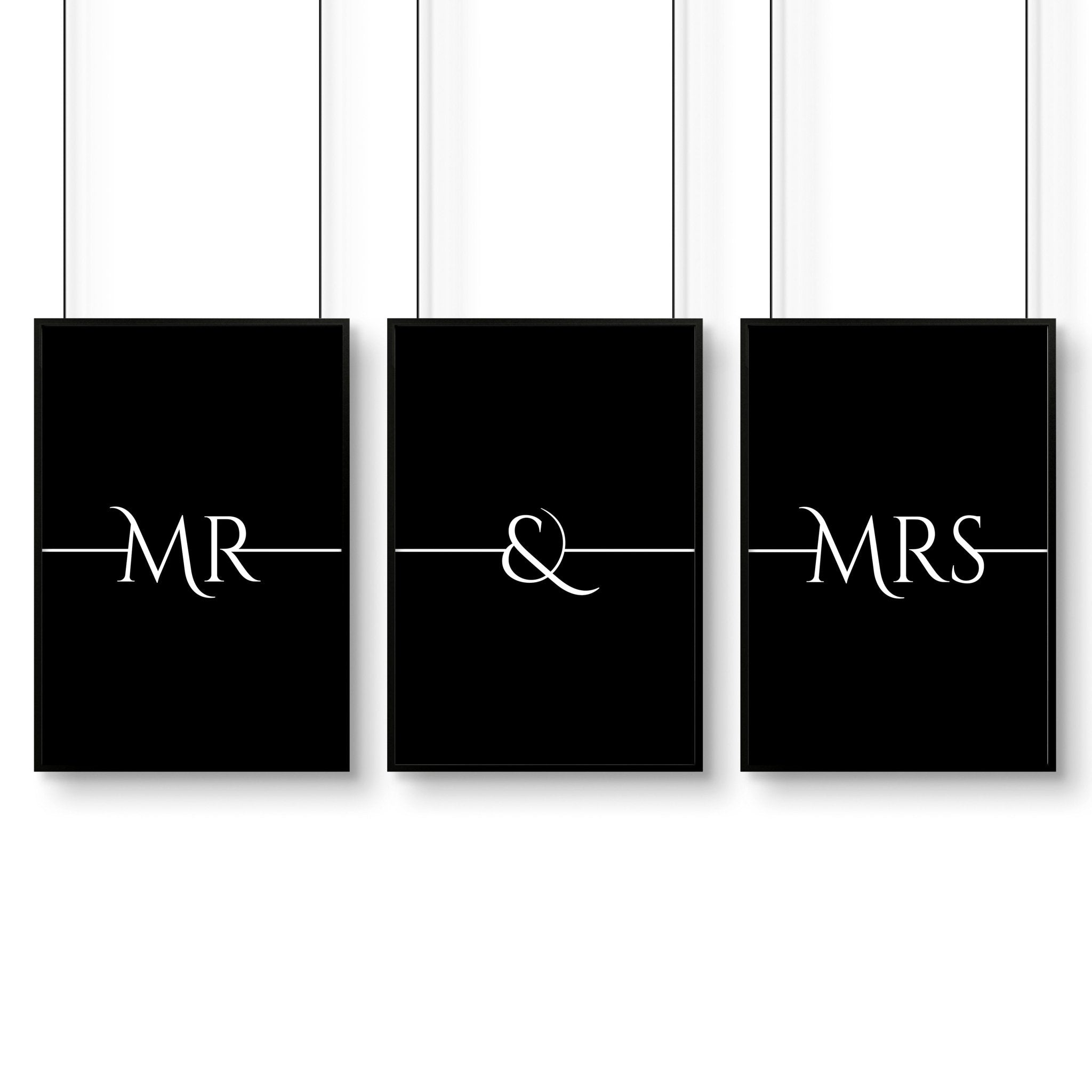 Anniversary wedding gifts | set of 3 wall art prints