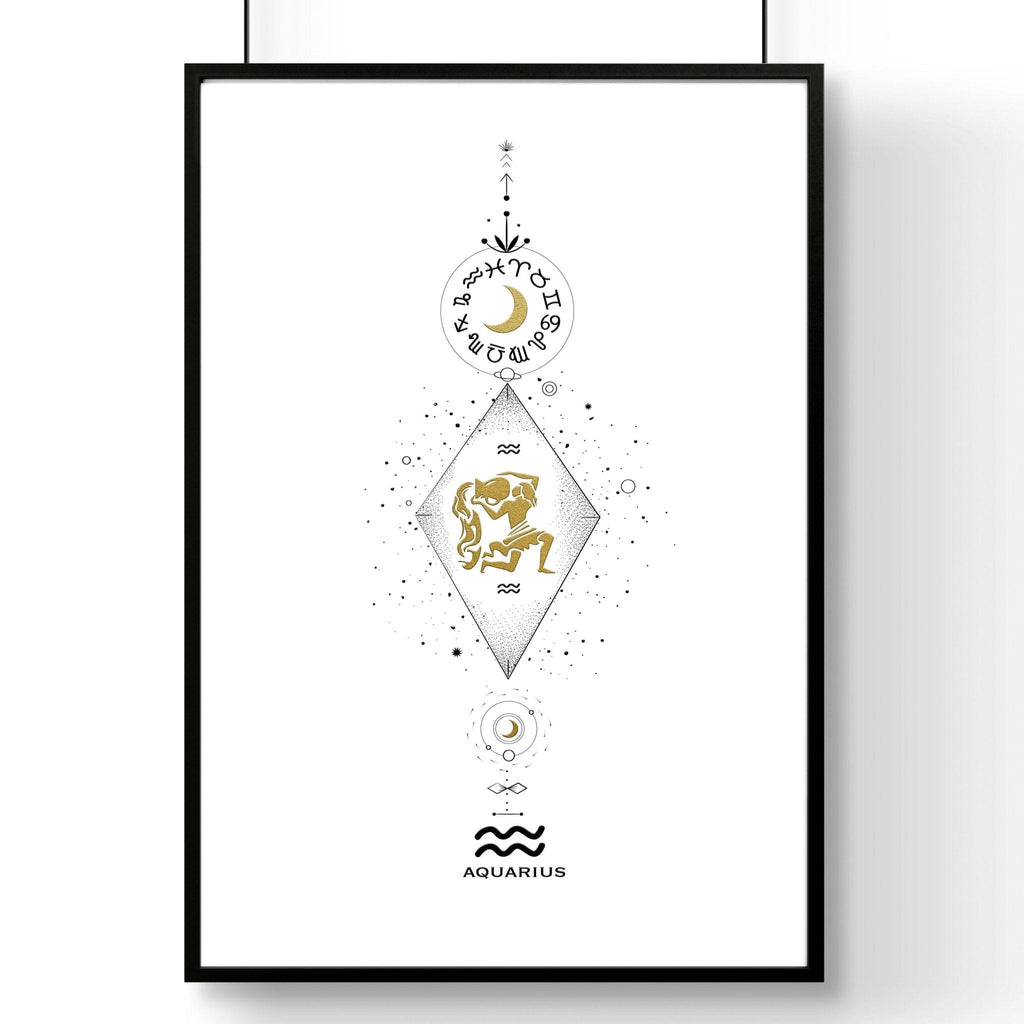 Aquarius constellation wall art print | Zodiac horoscope sign