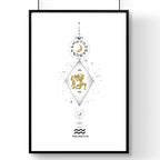 Aquarius constellation wall art print | Zodiac horoscope sign