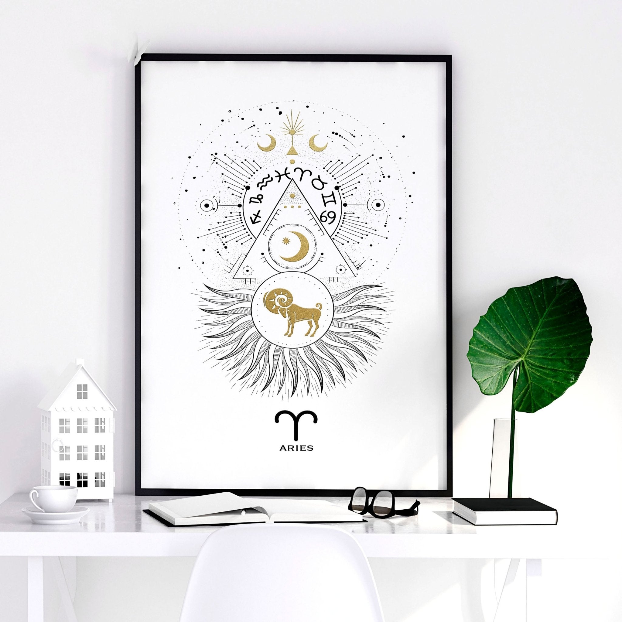 Aries zodiac sign wall art print | Zodiac sign horoscopes