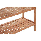 Arla 2 Tier Walnut Wood Grid Design Stackable Shoe Rack - Nest UK