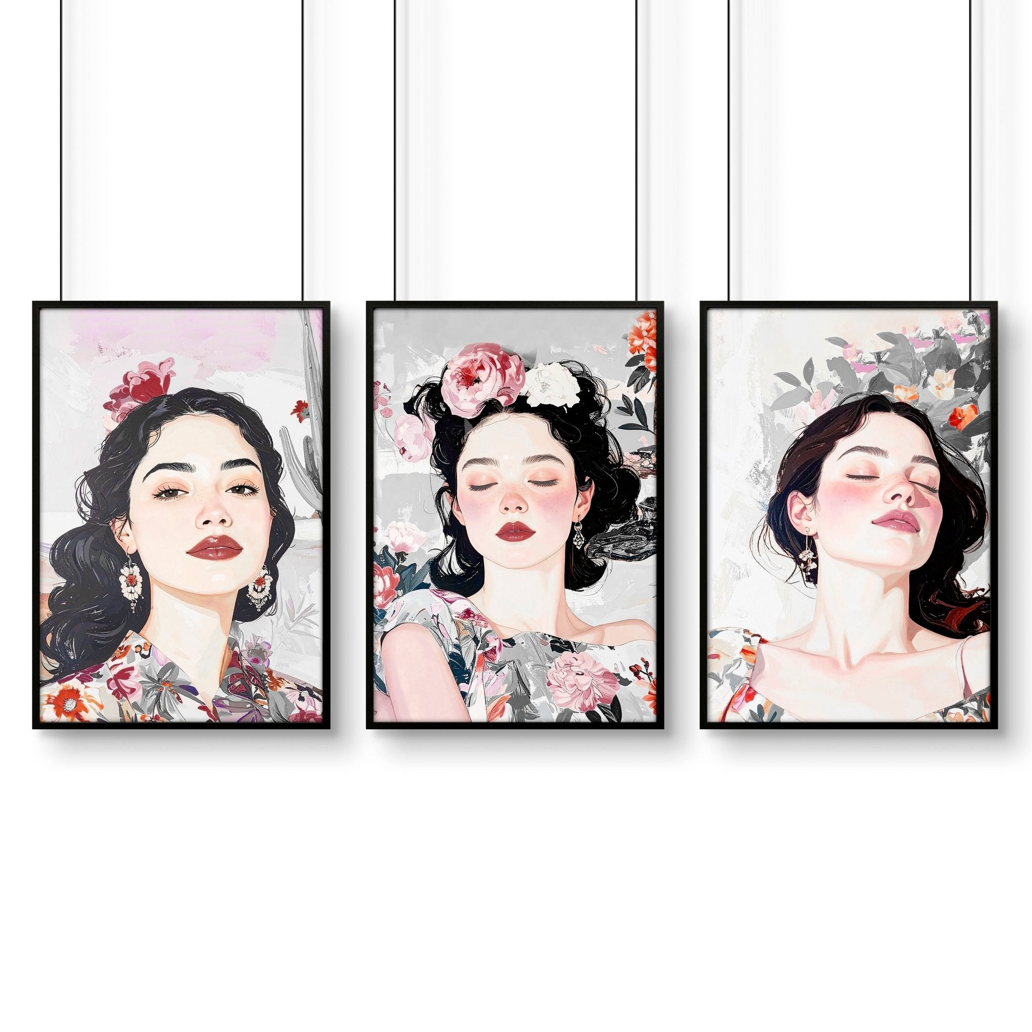 Art Decor For Bedroom Wall | Set of 3 Bohemian Prints