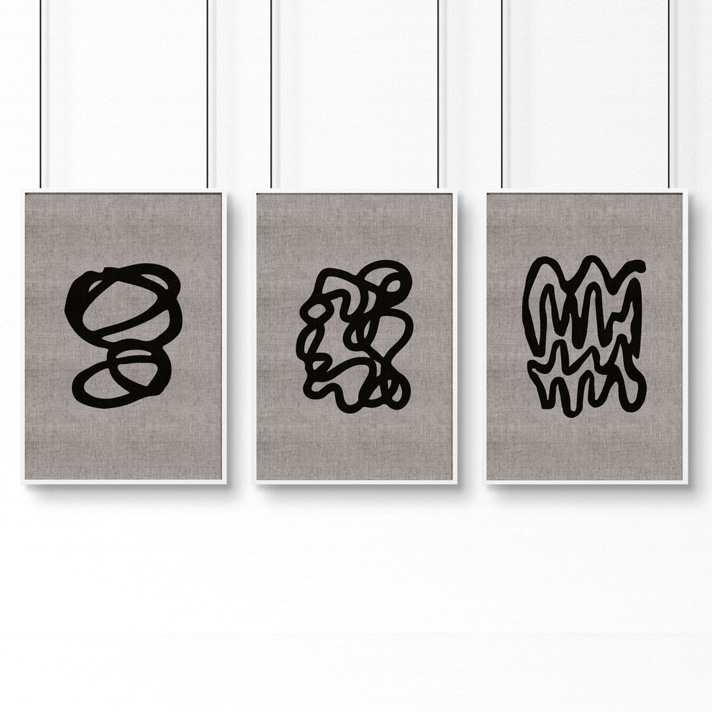 Art Print Abstract | Set of 3 wall art prints