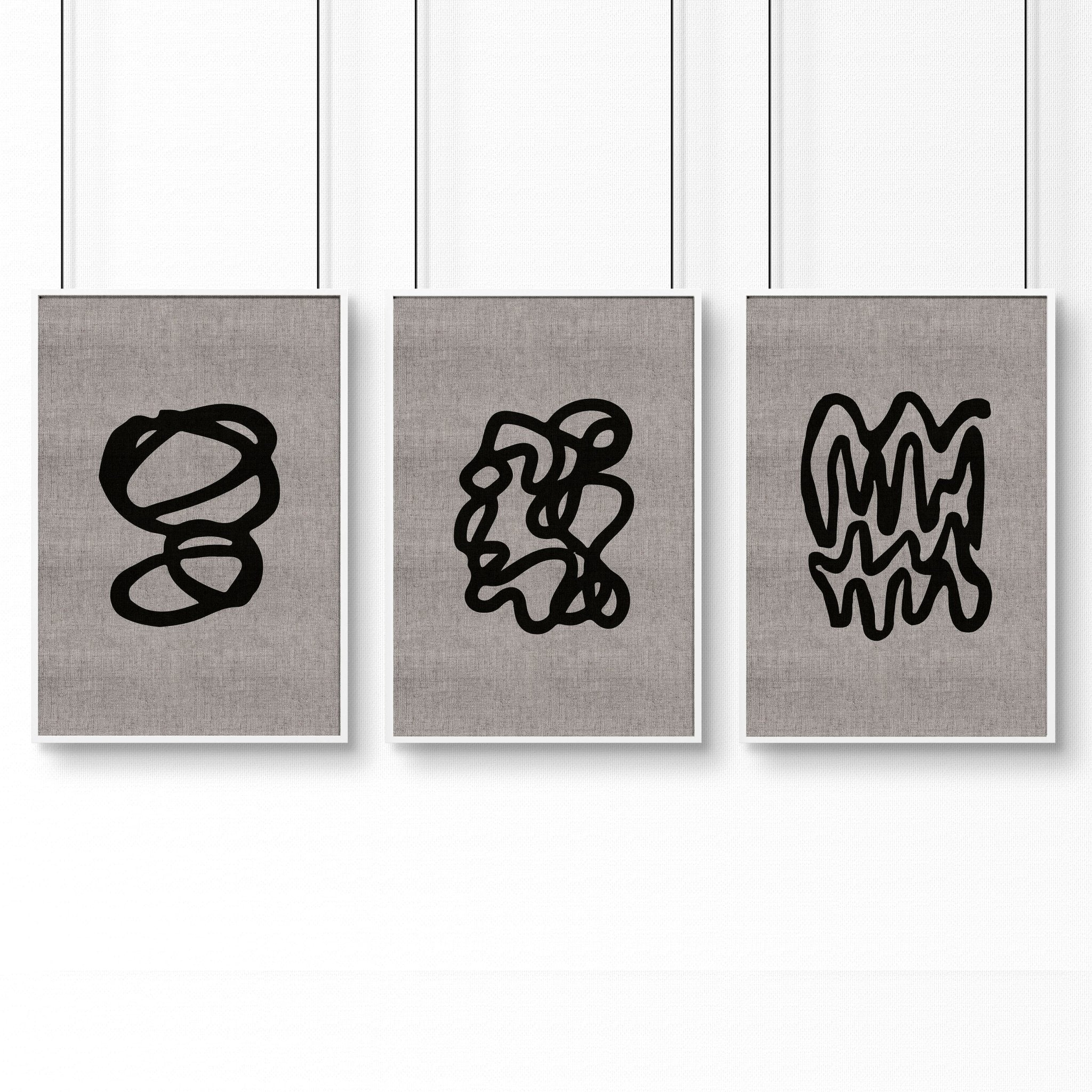 Art Print Abstract | Set of 3 wall art prints