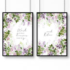 Art prints bathroom | set of 2 Shabby Chic wall art