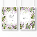Art prints bathroom | set of 2 Shabby Chic wall art