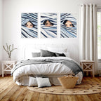Artwork For Bedroom Wall | Set of 3 Boho Women Wall art Prints