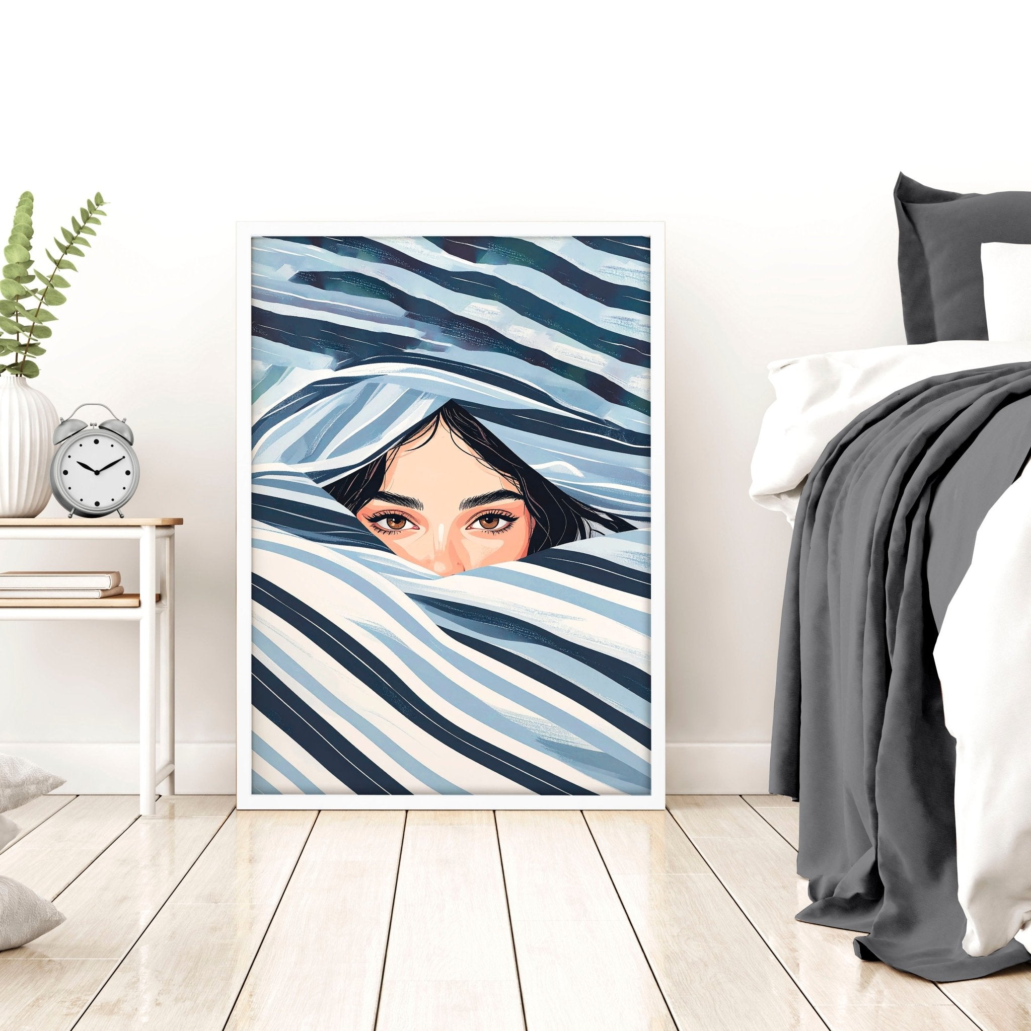 Artwork For Bedroom Wall | Set of 3 Boho Women Wall art Prints