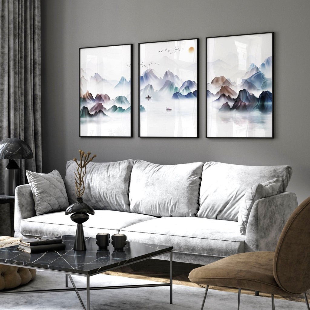 Art for the living room wall | set of 3 wall art prints
