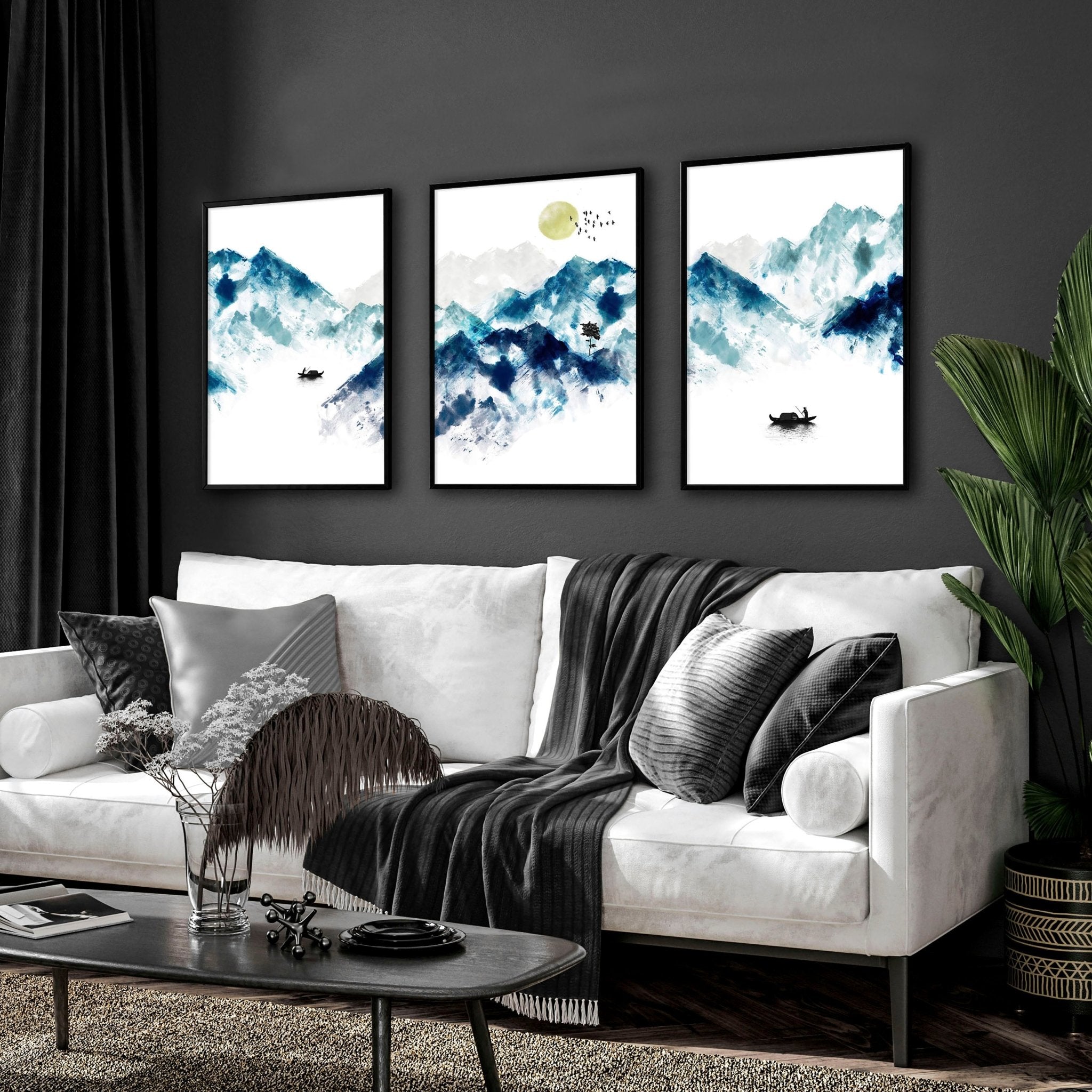 Oriental wall art | set of 3 wall art prints