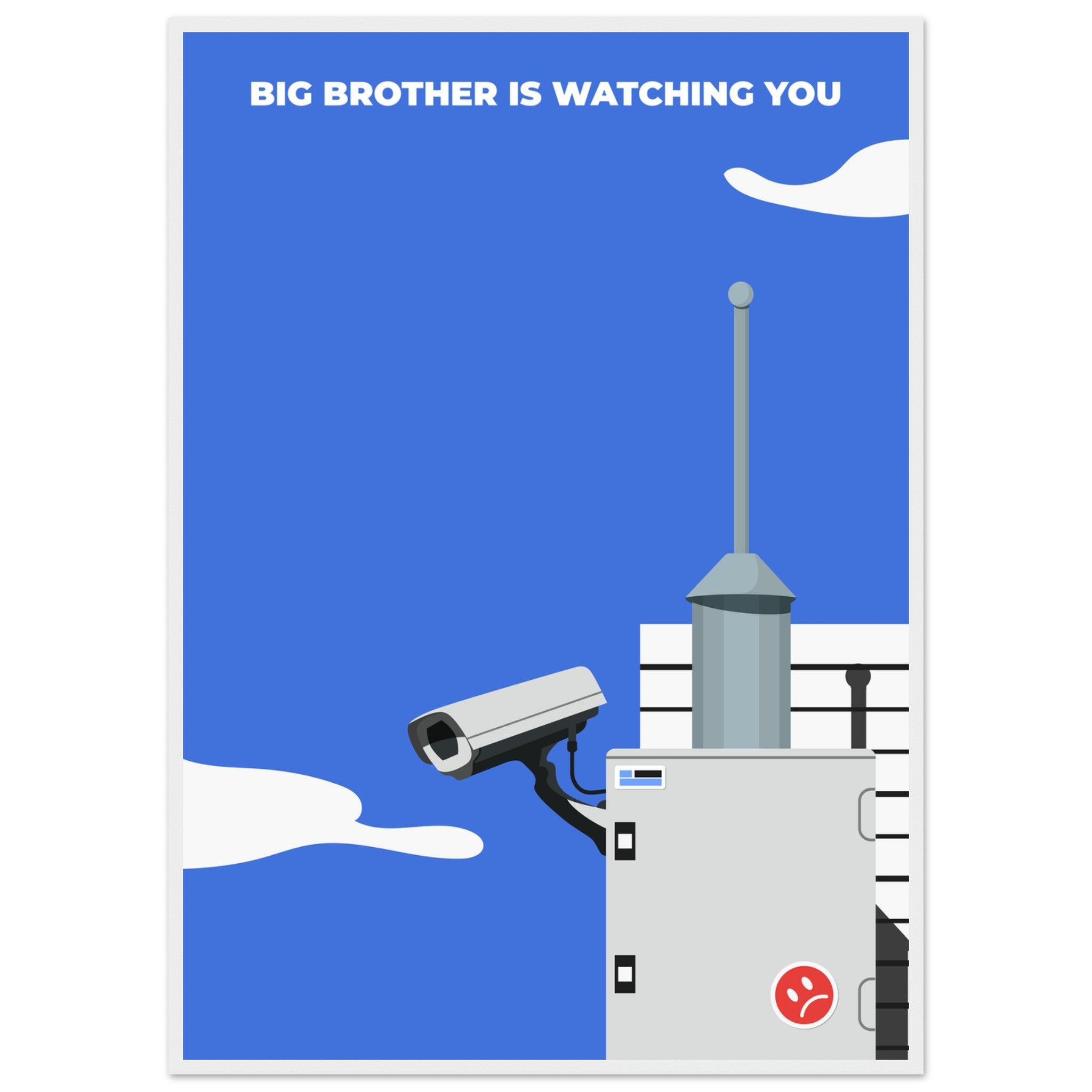 'Big Brother Is Watching You' - Premium Matte Paper Wooden Framed Poster