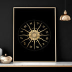 Sun and moon drawing  | set of 3 framed wall art