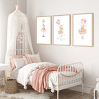 Ballerina Artwork | Set of 3 wall art prints
