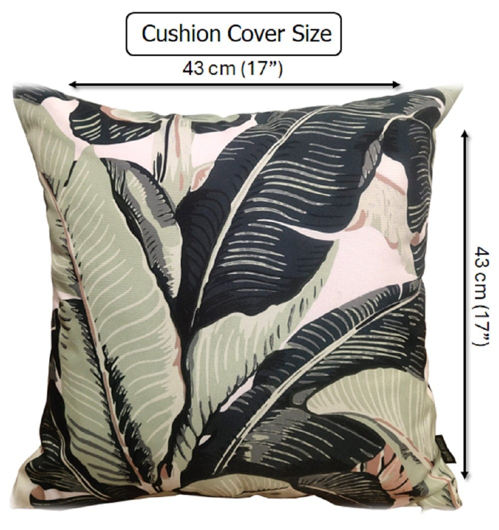 OLIVIA ROCCO Banza Waterproof Cushion Covers 43 x 43 cm Reversible Breathable Decorative Indoor Outdoor Use Patio Garden Sofa Bed Chair - Nest UK