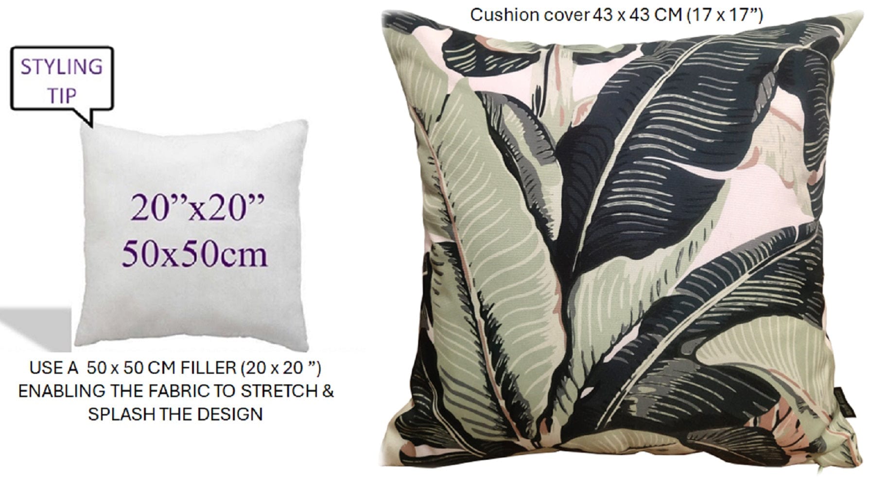 OLIVIA ROCCO Banza Waterproof Cushion Covers 43 x 43 cm Reversible Breathable Decorative Indoor Outdoor Use Patio Garden Sofa Bed Chair - Nest UK