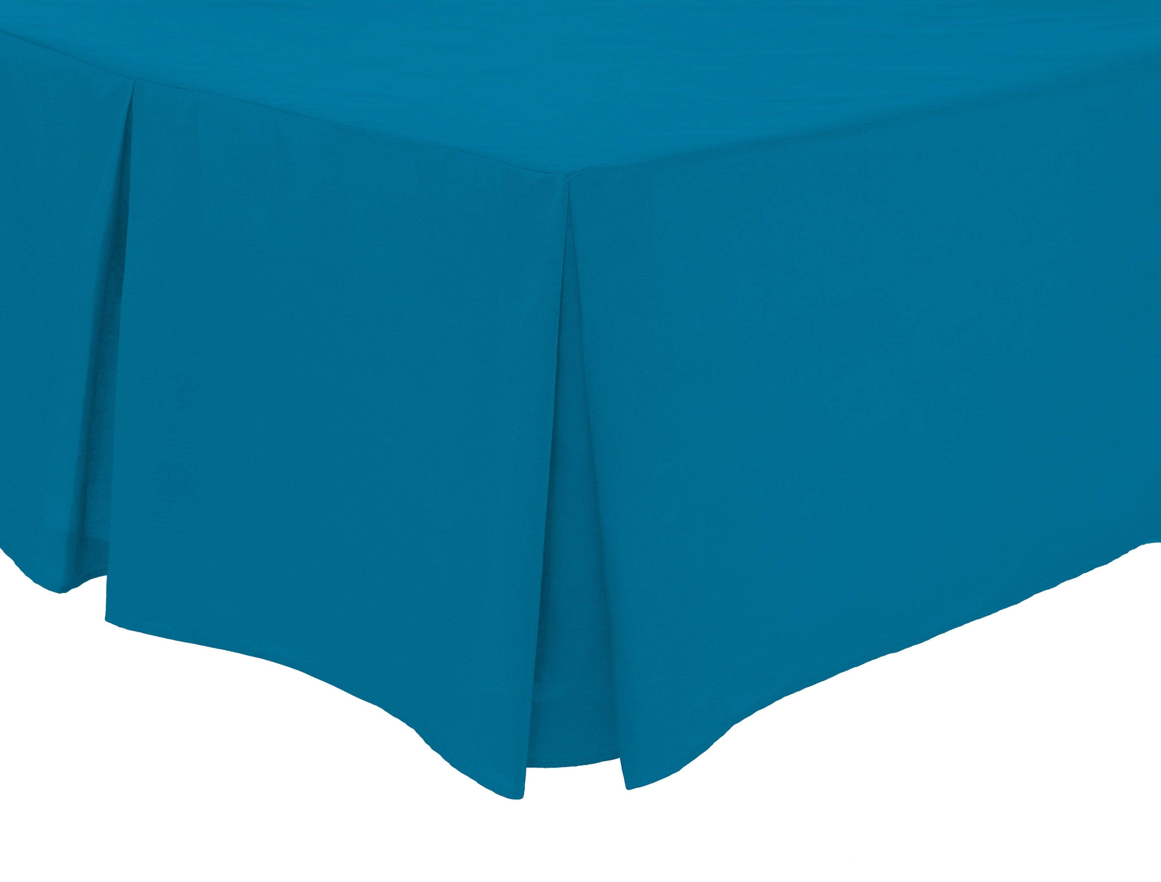 OLIVIA ROCCO Basics Fitted Pleated Valance Sheet Indus Valley Cotton Blend OEKO-TEX Certified Multiple Sizes And Colours - Nest UK