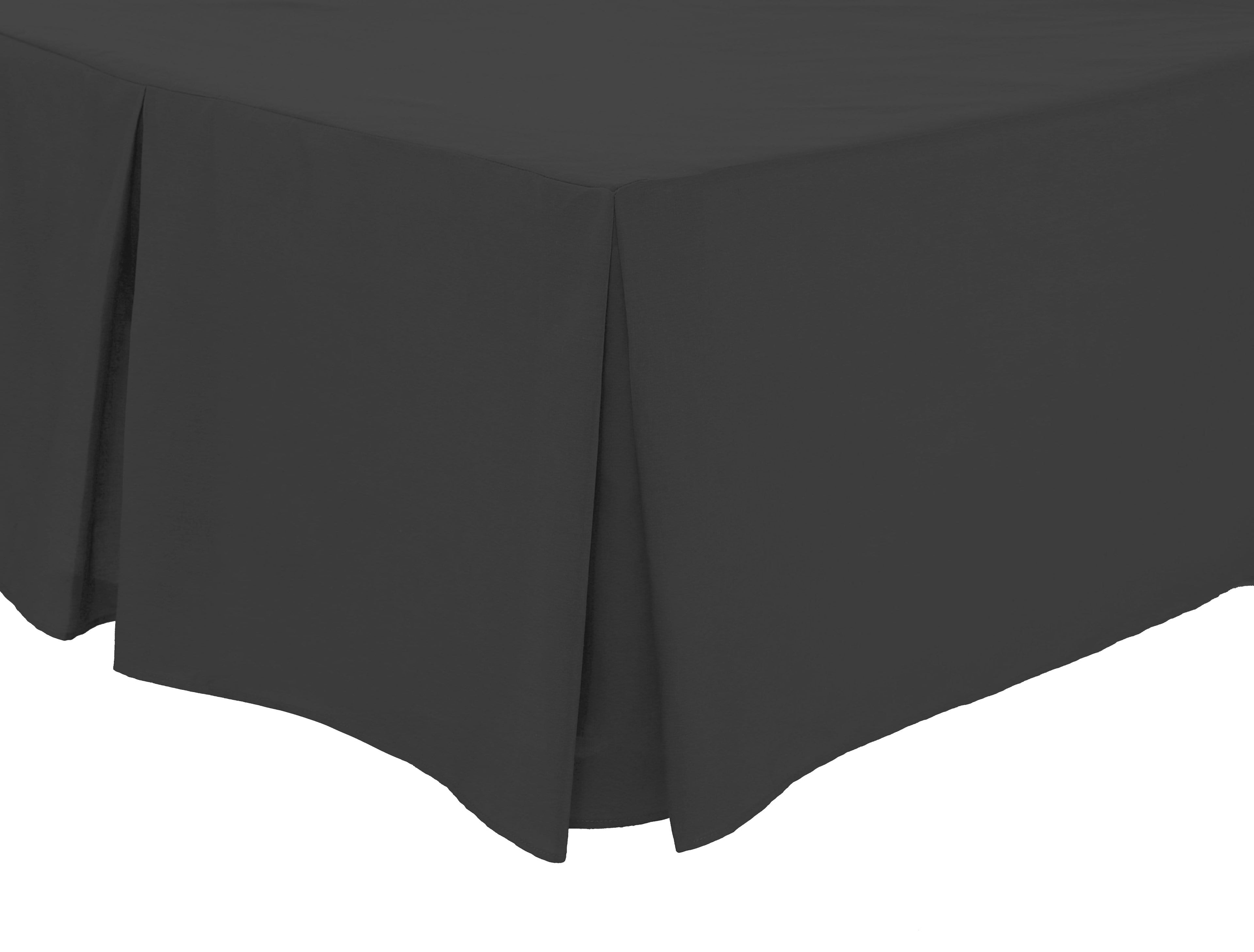 OLIVIA ROCCO Basics Fitted Pleated Valance Sheet Indus Valley Cotton Blend OEKO-TEX Certified Multiple Sizes And Colours - Nest UK