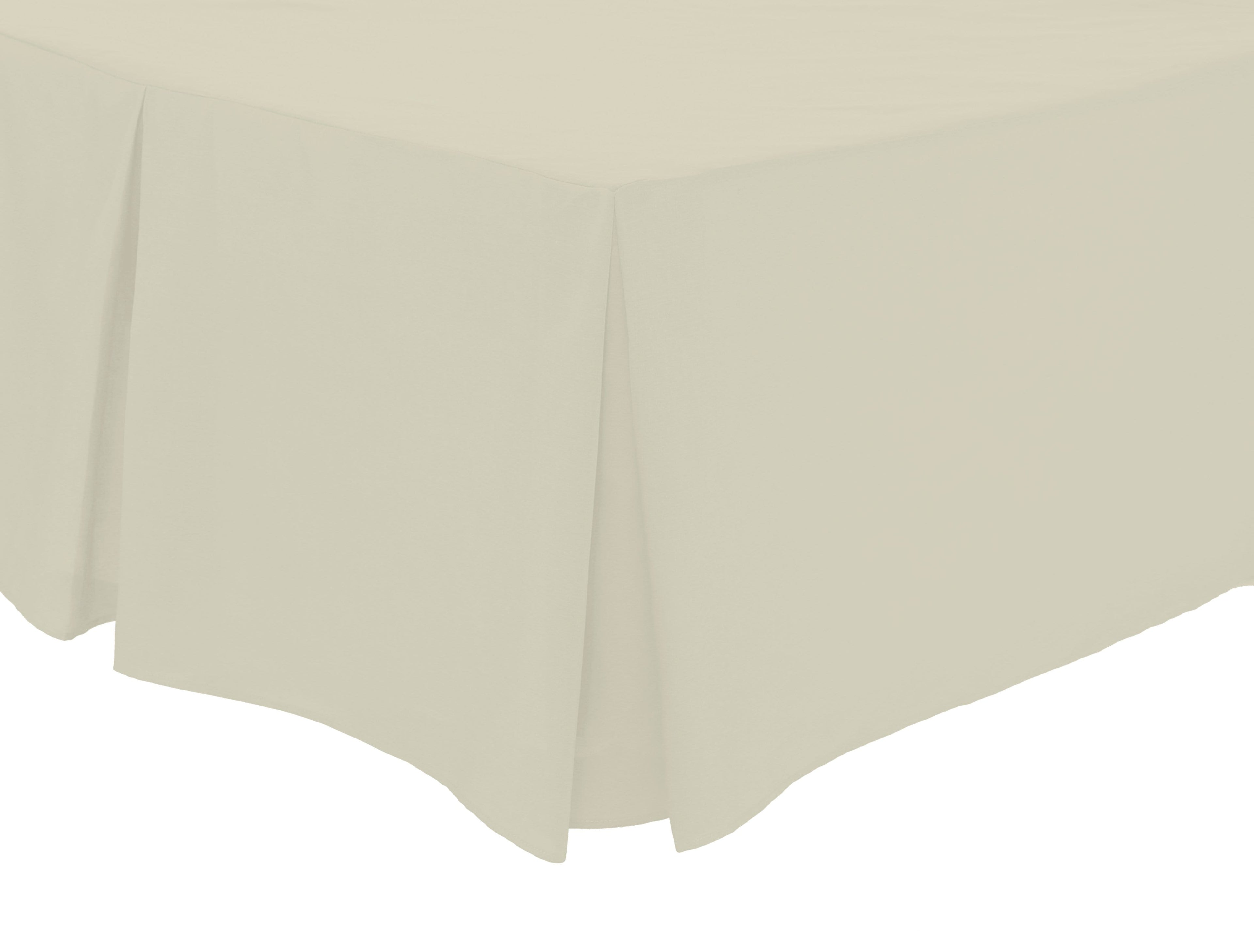 OLIVIA ROCCO Basics Fitted Pleated Valance Sheet Indus Valley Cotton Blend OEKO-TEX Certified Multiple Sizes And Colours - Nest UK