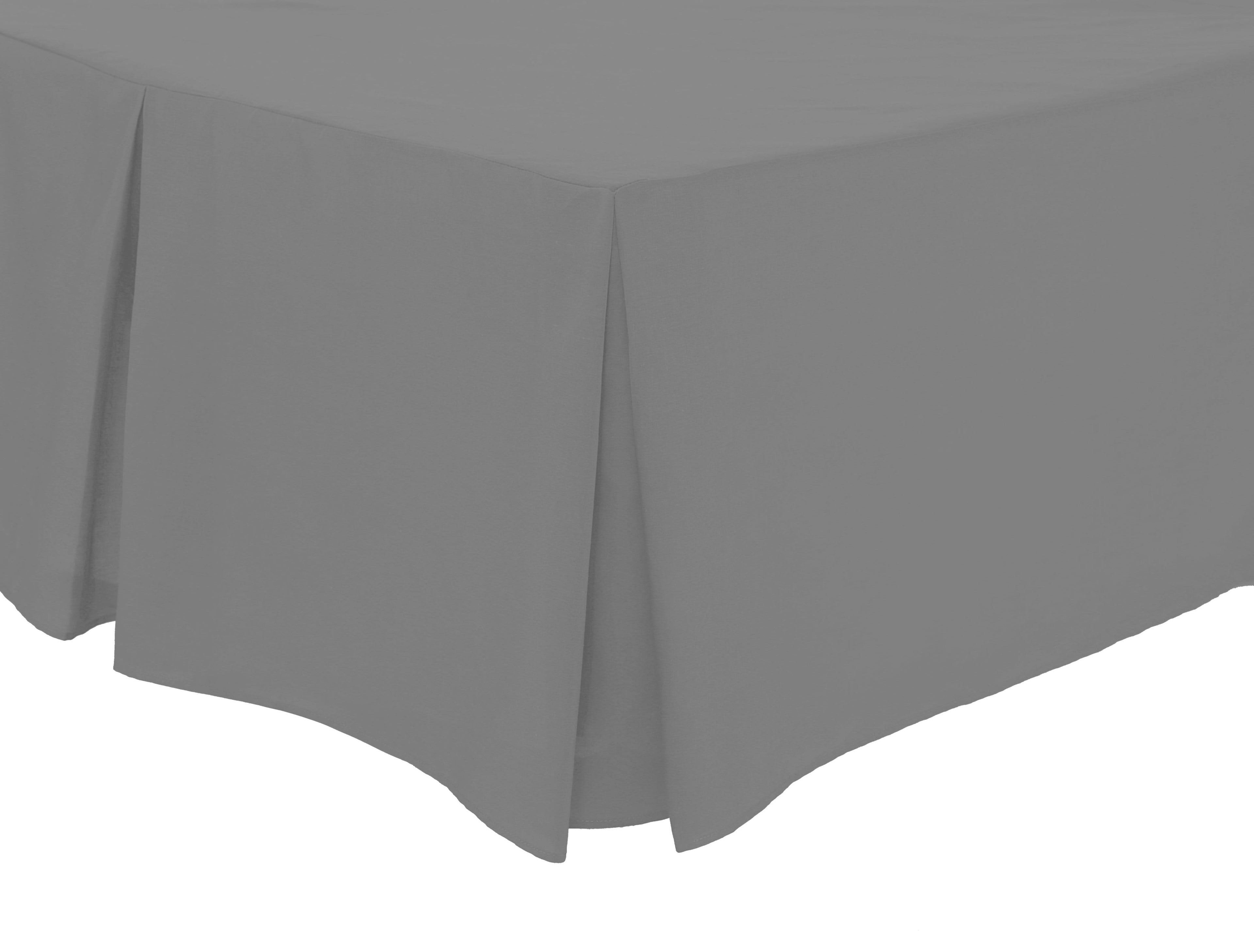 OLIVIA ROCCO Basics Fitted Pleated Valance Sheet Indus Valley Cotton Blend OEKO-TEX Certified Multiple Sizes And Colours - Nest UK