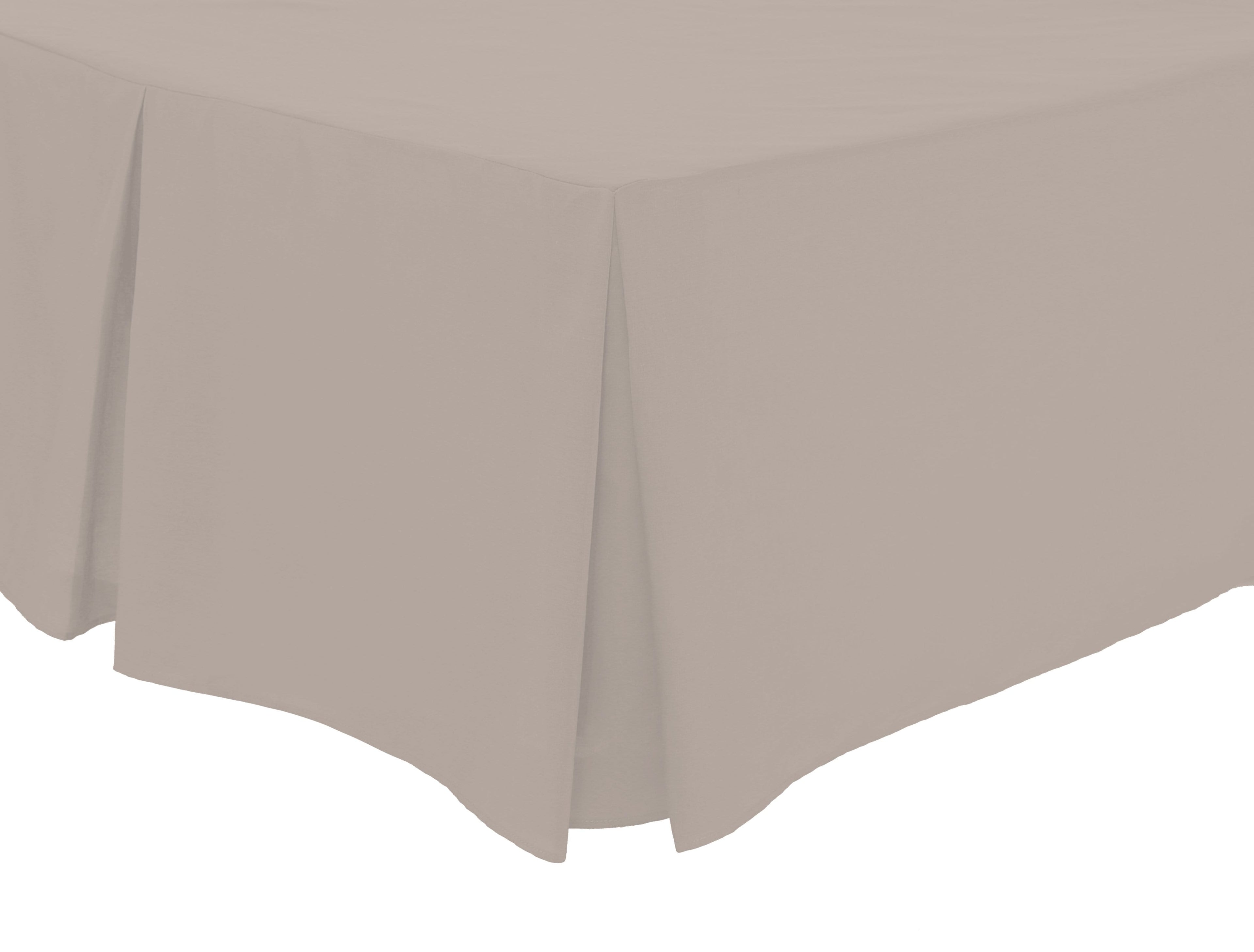 OLIVIA ROCCO Basics Fitted Pleated Valance Sheet Indus Valley Cotton Blend OEKO-TEX Certified Multiple Sizes And Colours - Nest UK