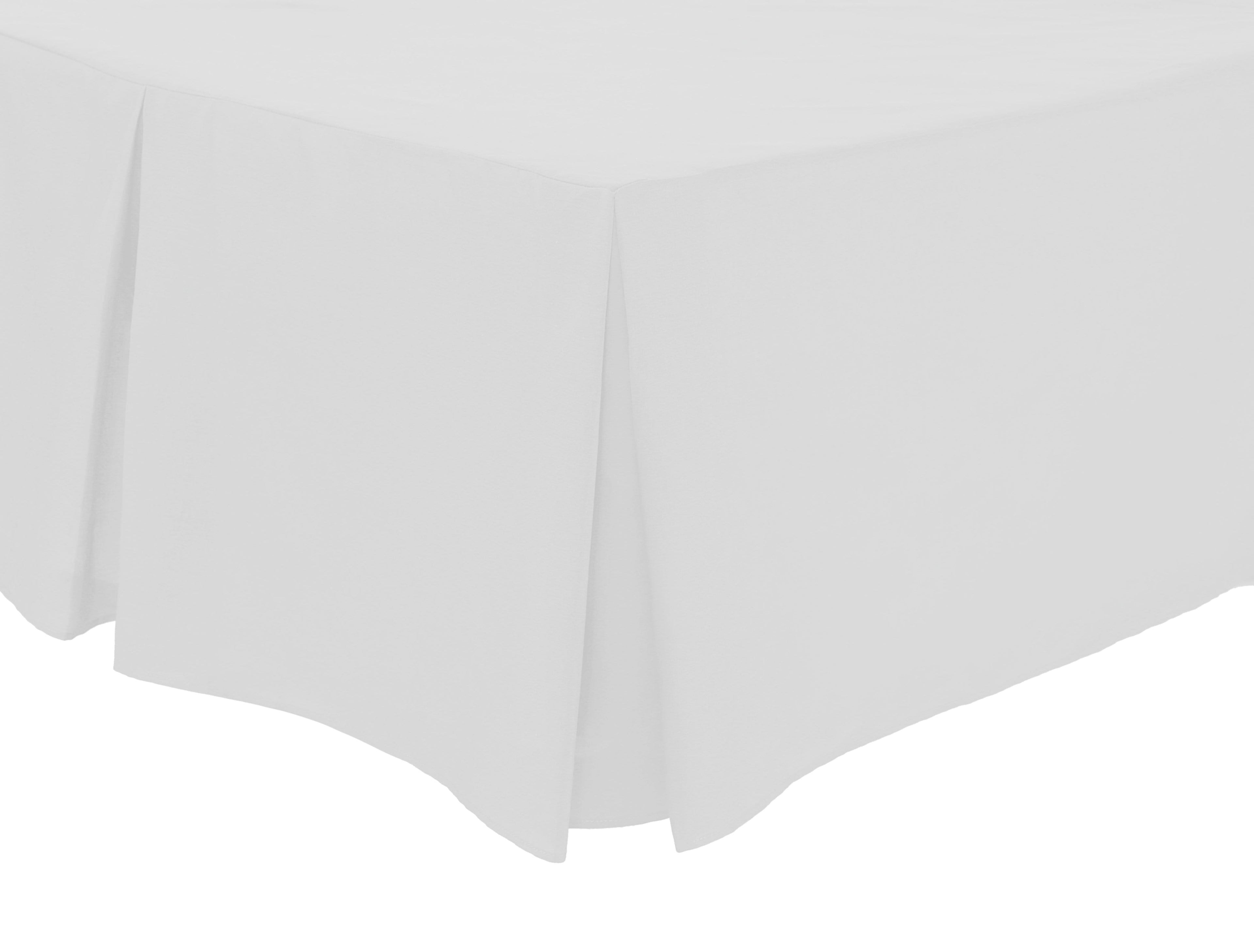 OLIVIA ROCCO Basics Fitted Pleated Valance Sheet Indus Valley Cotton Blend OEKO-TEX Certified Multiple Sizes And Colours - Nest UK