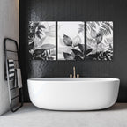 Bathroom Wall Prints | Set of 3 Botanical Wall art Prints