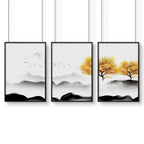 Japanese interior decor | set of 3 wall art prints for bedroom