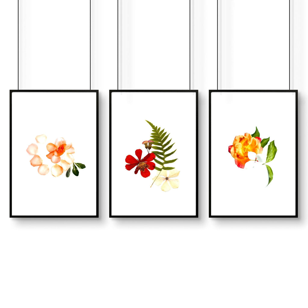Bedroom pictures for walls | set of 3 framed wall art