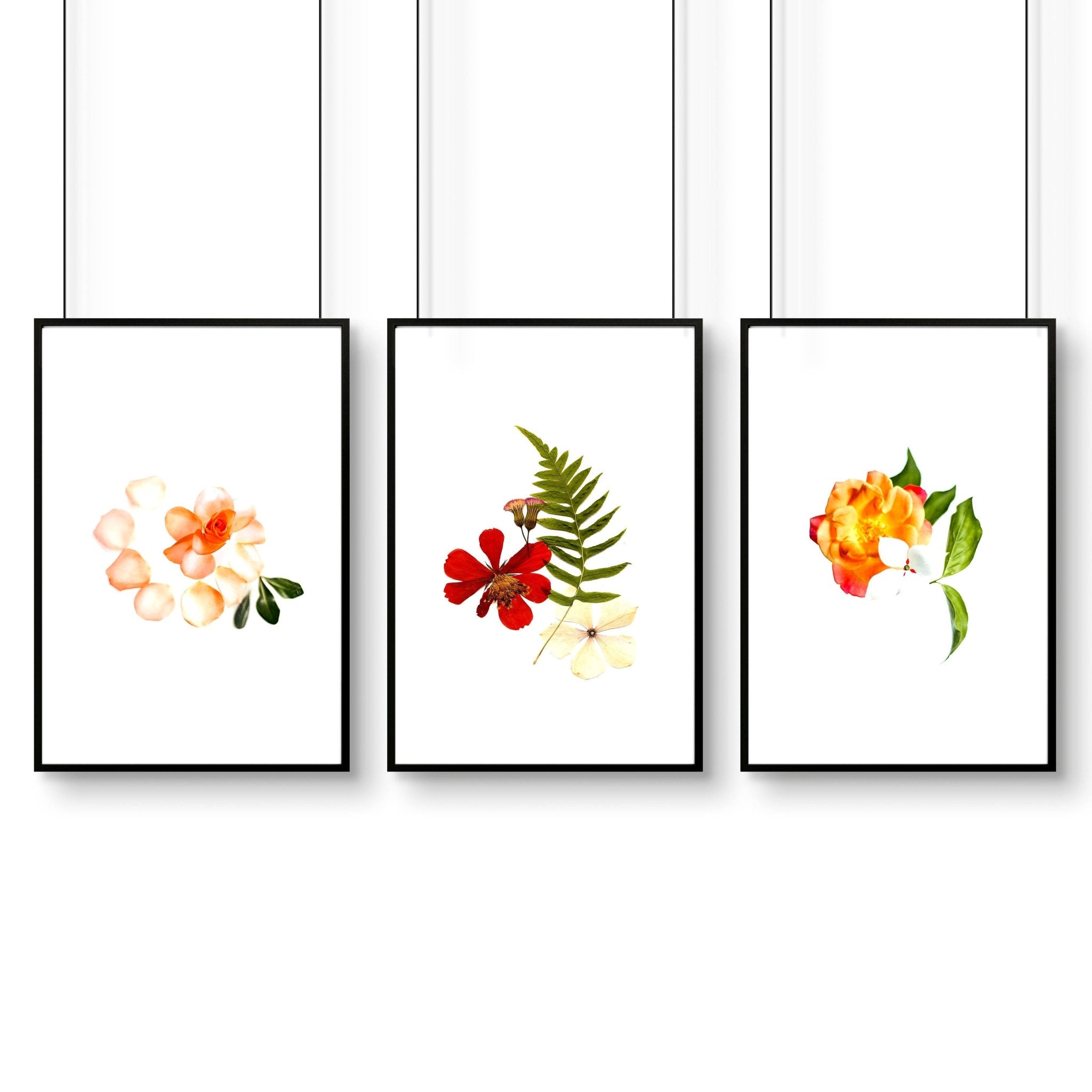 Bedroom pictures for walls | set of 3 framed wall art