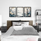 Bedroom Wall Ideas Pictures | Set of 3 Chinoiserie Wall art Prints