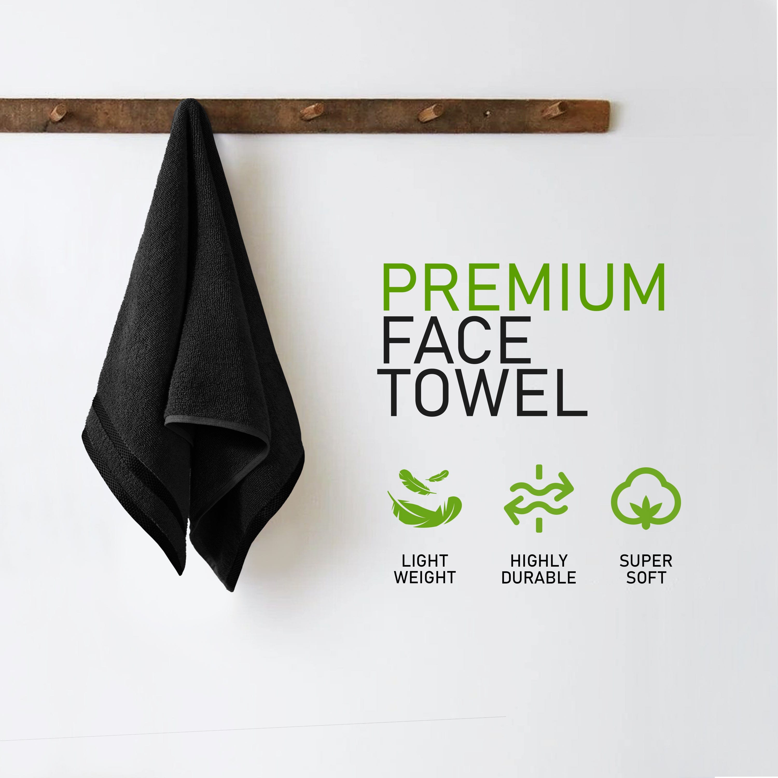 OLIVIA ROCCO Towels Belmont Viscose Stripe Black 100 Percent Cotton Hotel Quality Super Absorbent 10 Piece Bale Set 4 Hand Towels 12 Face Cloths - Nest UK