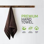 OLIVIA ROCCO Belmont Viscose Stripe Brown Towels 100% Cotton Hotel Quality Super Absorbent 10 Piece Bale Set Includes 4 Hand Towels And 12 Face Cloths - Nest UK