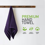 OLIVIA ROCCO Belmont Viscose Stripe Purple Towels 100 Percent Cotton Hotel Quality Super Absorbent 10 Piece Bale Set 4 Hand Towels 12 Face Cloths - Nest UK