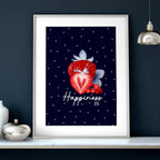 Prints for a kitchen wall | Set of 2 Berries wall art