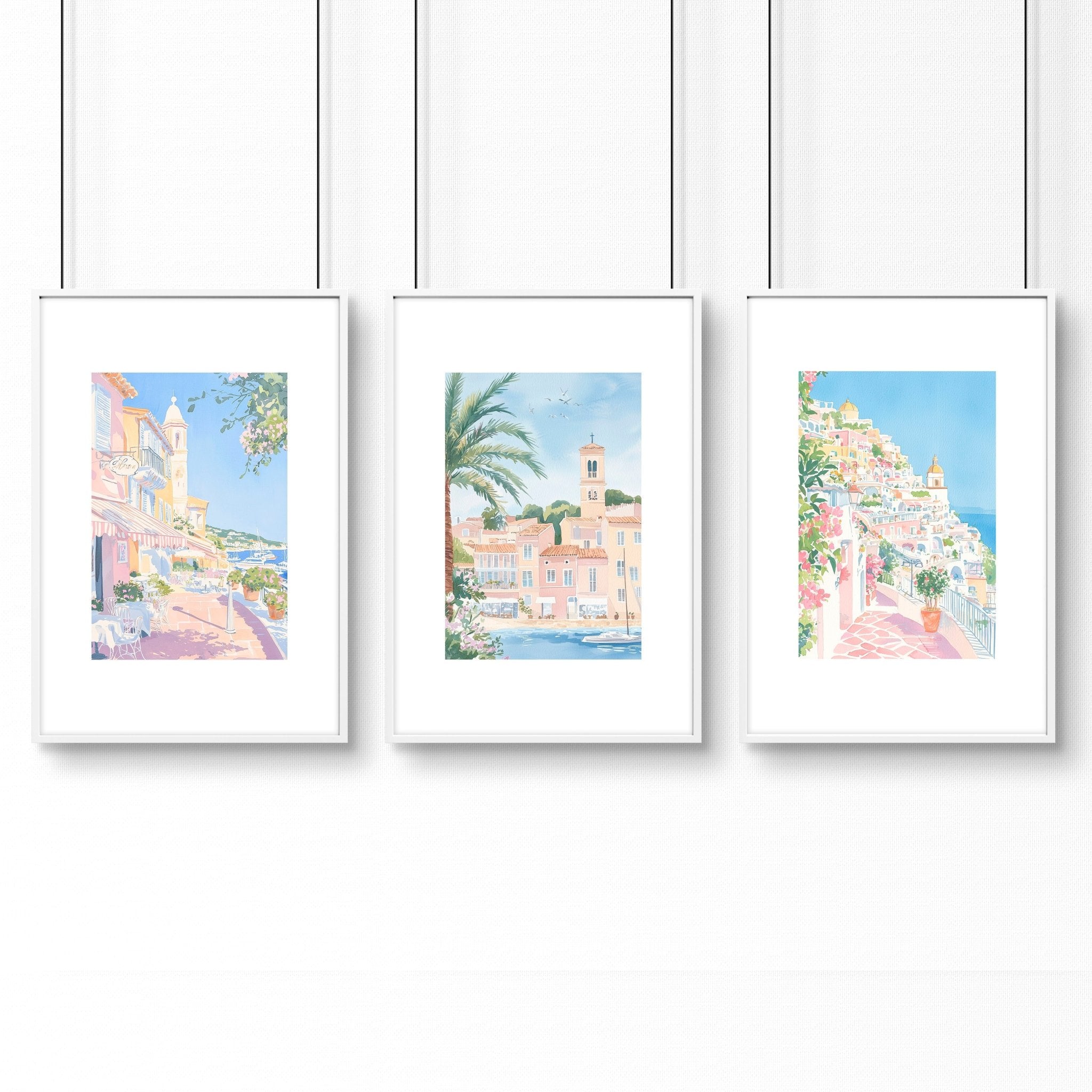 Best Wall Art For Living Room | Set of 3 Beach Decor Wall art Prints