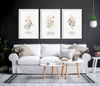 Wall art with bible verses | set of 3 framed wall art prints