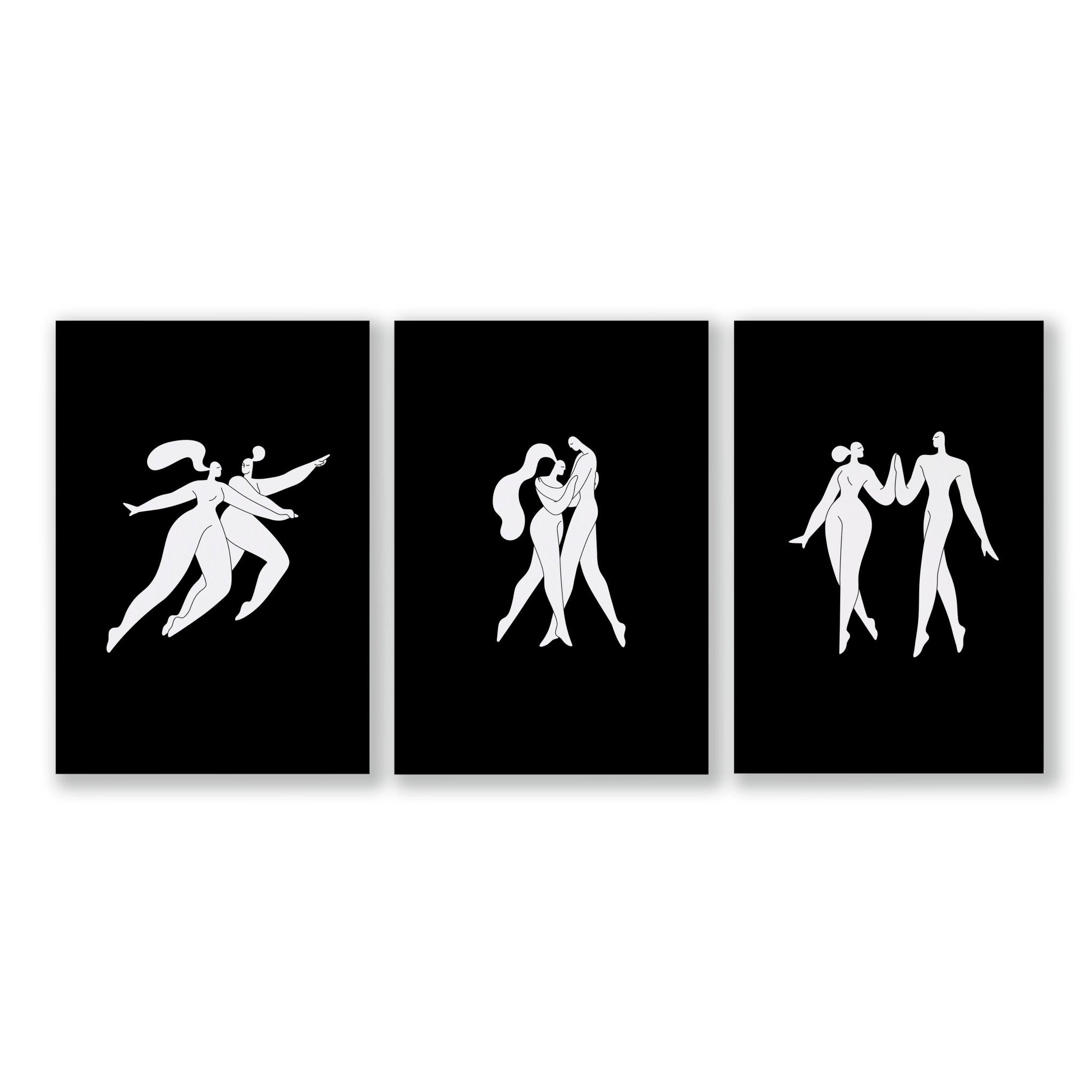 Big Pictures For Bedroom | Set of 3 Minimalist Wall art Prints