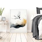 Big Wall Art For Bedroom | Set of 3 Asian Inspired Wall art Prints