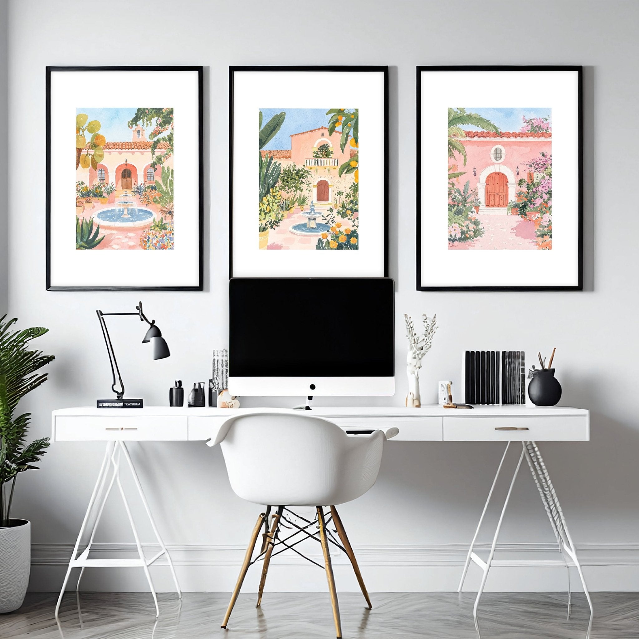 Big Wall Frames | Set of 3 Beach Decor Wall art Prints