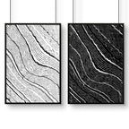Line art for bedroom | set of 2 Black and White wall art prints