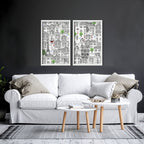 Wall art Paris | Set of 2 travel posters