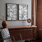 Wall art Paris | Set of 2 travel posters