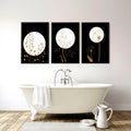 Wall art for bathrooms uk | set of 3 bathroom wall decor