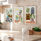 Kitchen art wall | set of 3 Bohemian Art prints