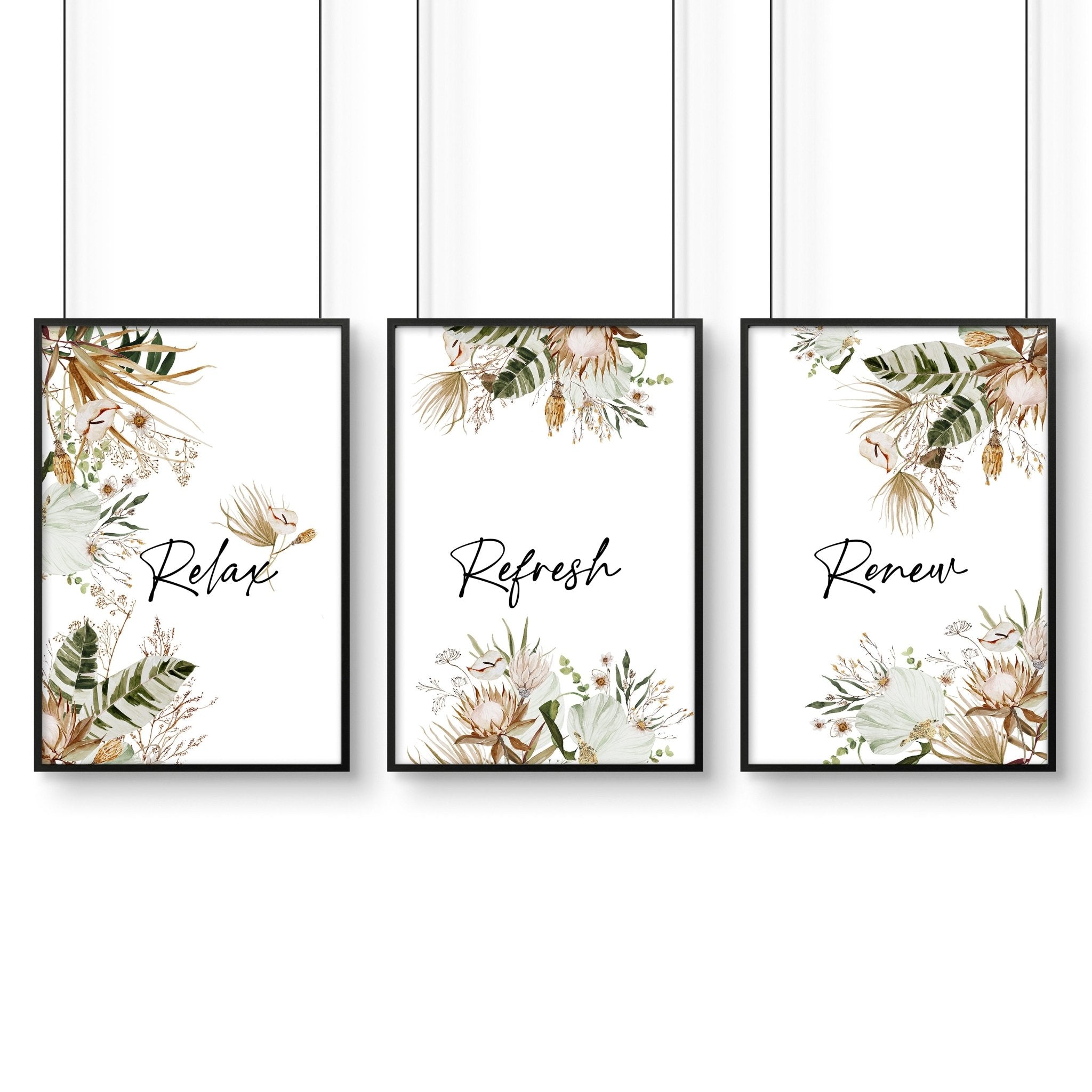 Bathroom pictures | set of 3 wall art