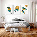 Wall art for bedroom walls | set of 3 Bohemian wall art prints