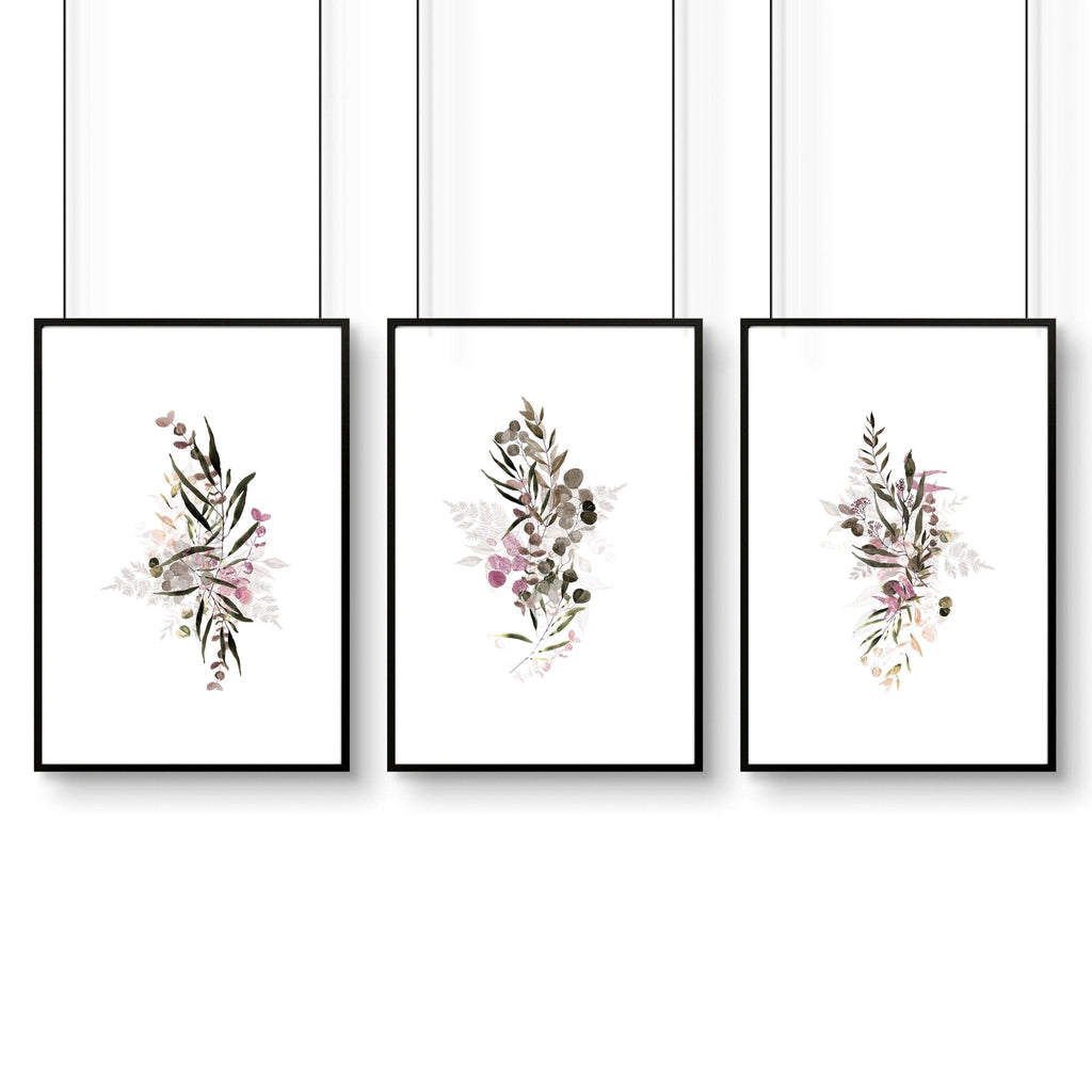 Boho Chic wall art prints | set of Bathroom wall decor