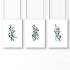 Botanical wall art framed | set of 3 prints