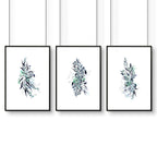 Botanical wall art framed | set of 3 prints