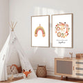 Boho nursery decor | set of 2 wall art prints
